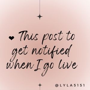 Like this listing to get notified when I go live 💕
